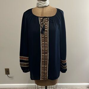 Gorgeous Navy Chico Blouse SZ 2
